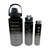 Kit Garrafa de Água Squeeze Motivacional Com Adesivos 300ML+900ML+2000ML