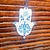 Decoração Hamsa ou Mão de Fátima Azul em Cerâmica - Essencial Aromaterapia