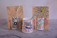 MATE ESTAMPADO + BOMBILLA EN BLISTER