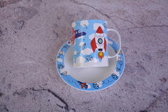 SET BOWL ESTAMPADO + TAZA RECTA INFANTIL