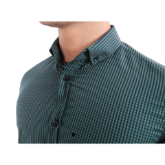 CAMISA MANGA LONGA XADREZ VERDE E PRETO - comprar online