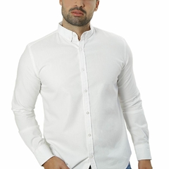 CAMISA MANGA LONGA SLIM FIT OXFORD BRANCA - Gringo's Country