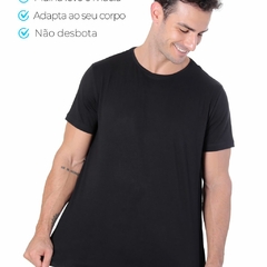 CAMISETA PREMIUM ALGODAO EGIPCIO - PRETO - comprar online