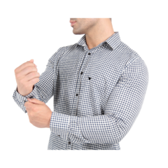 CAMISA MANGA LONGA XADREZ MARINHO E PRETO - comprar online