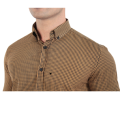 CAMISA MANGA LONGA XADREZ AMARELO E PRETO - comprar online