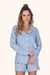 Pijama Inverno Feminino Botão Blue Skin - comprar online