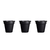 3 vasos para plantas grande 10L reforçado rigido preto jardinagem decoração plantas Preto - comprar online