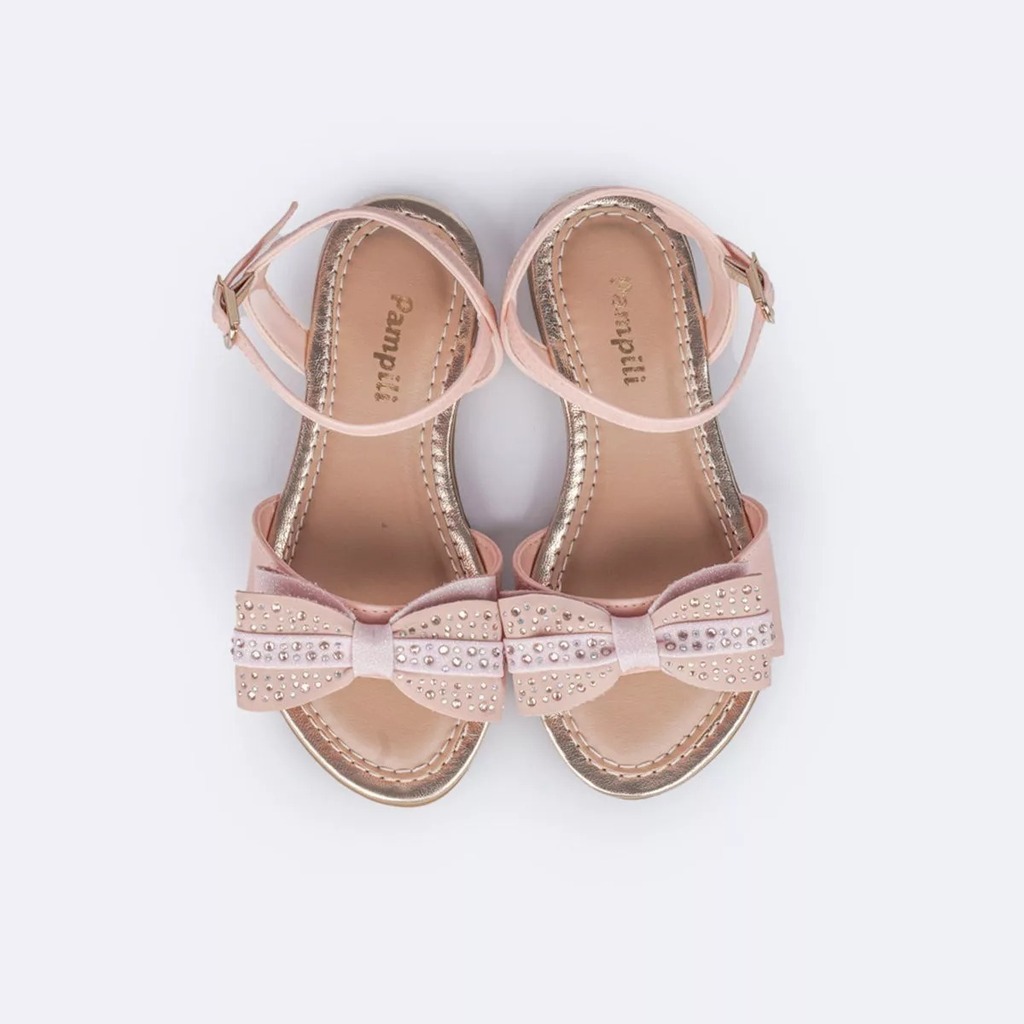 Sand lia Pampili Feminina Infantil Cherrie Rosa Confort vel