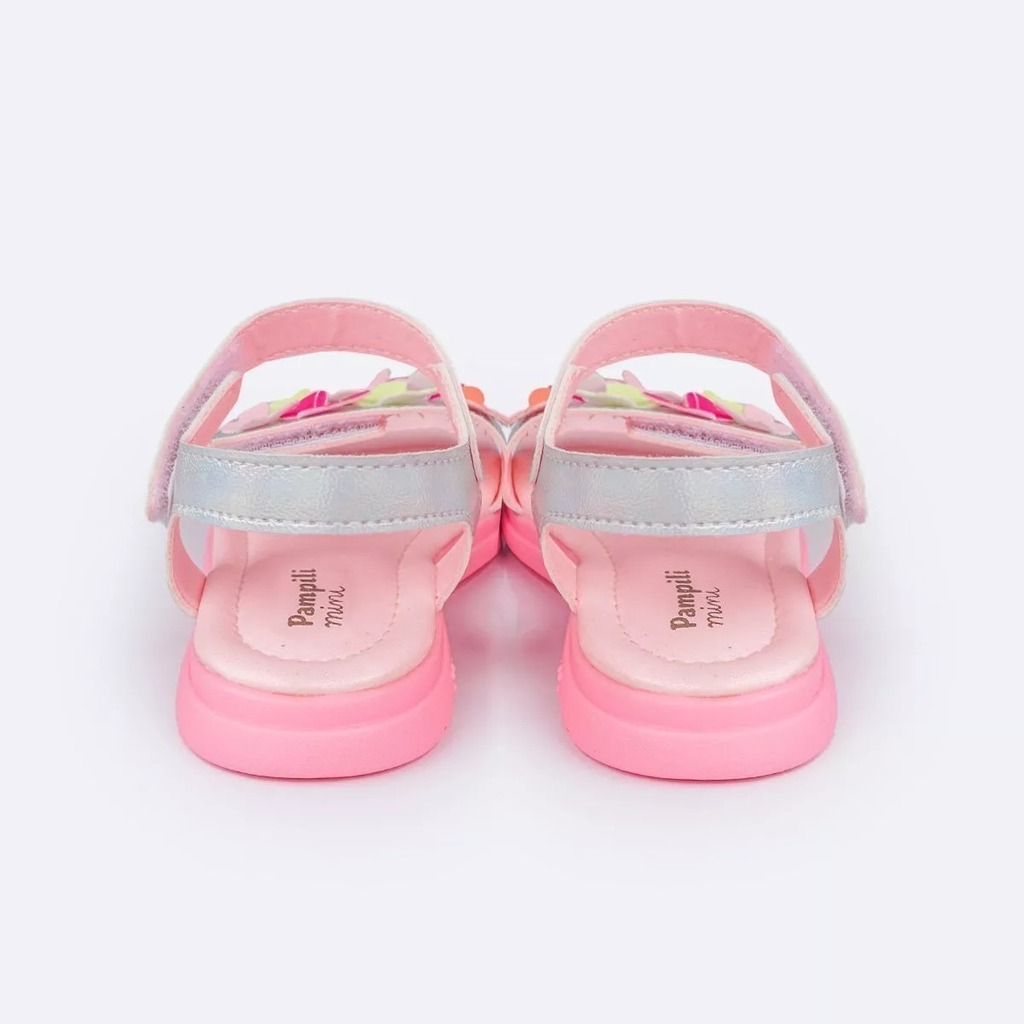 Sand lia Pampili Feminina Infantil Lili Branco Rosa
