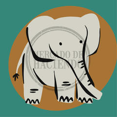 ELEPHANT EMBROIDERY KIT | 30x30 CM - buy online