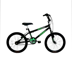 BICICLETA ARO 20 FREEST MAX STREET PRETO ADESIVO VERDE