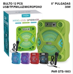 Parlante 8" Bluetooth GTS-1603