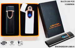 Encendedor Electrico Usb Recargable DE METAL con estuche- ENC-03 - comprar online