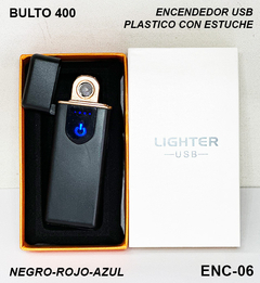 Encendedor Electrico Usb Recargable plastico - ENC-06