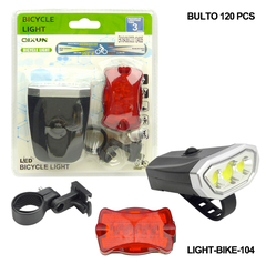 Kit Luces Led A Pilas Bicicleta Delantera + Luz Trasera