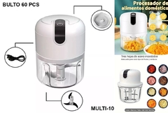 Procesador Mini Picador Recargable Usb Vegetales-MULTI 10