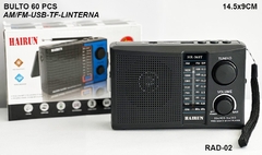 RADIO AM/FM BLUETOOTH CON LINTERNA - RAD 02