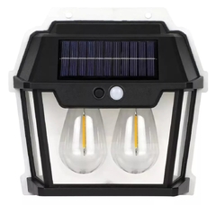 Doble Farol De Pared Carga Solar- SOL 09 - Madison Distribuidores