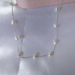 Choker Aço com Corações Branco - comprar online