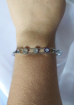 Bracelete Aço com Pedras - comprar online