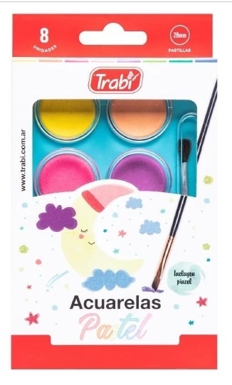 Acuarela Trabi Tapa Acrilica X8 Pastel - Le Pencil