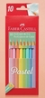 LÁPICES DE COLORES FABER CASTELL ECOLÁPIZ x 10 LARGOS PASTEL