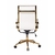 Cadeira de Escritório Presidente Ergonômica Anima ANM03 Branco/Dourado - Decora Office - Cadeiras Ergonômicas e Móveis de Escritório