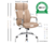 Cadeira de Escritório Presidente Ergonômica Estofada BlumeOffice BLM720 Bege - Decora Office - Cadeiras Ergonômicas e Móveis de Escritório