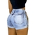 Short Jeans Feminino Cintura Alta Modelo Detonado - ShopExpress