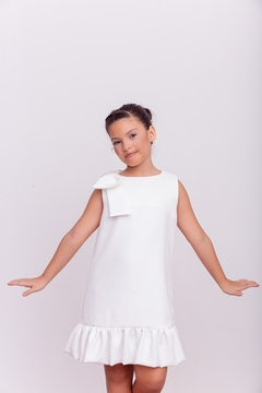 Vestido laço peróla (Branco)