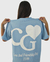 love n friendship “CG" blue tee - Concept Gallery