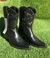 Bota Feminina Country Cano curto Em Couro Nobre Preto Capelli