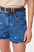 Short Jeans Mom com Tachas