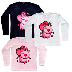 Remera Manga Larga Nenas Niñas Algodon Premium Talle 4 Al 14 - Magic Kids