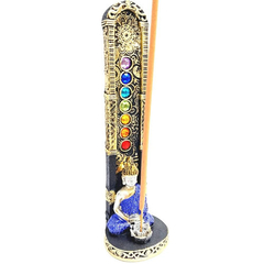 INCENSÁRIO VARETA BUDA 7 CHAKRAS ROUPA AZUL VERTICAL - comprar online