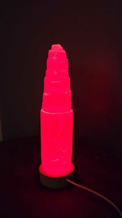 TORRE SELENITA 20 CM - LUMINÁRIA - ENCANTO DOS MANACÁS ARTIGOS ESOTÉRICOS