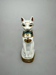 ESTÁTUA BASTET BRANCA- 13 CM