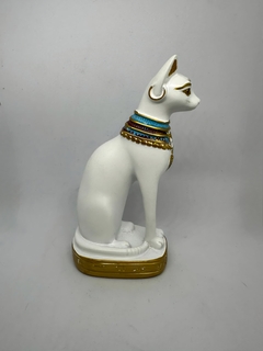 ESTÁTUA BASTET BRANCA- 13 CM na internet