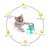 Imagem do Tratar interativo vazamento brinquedo para gatos e cães pequenos, alimentador lento, dispensador, cachorro, engraçado, rotativo, roda, QI, gatinho, acessórios