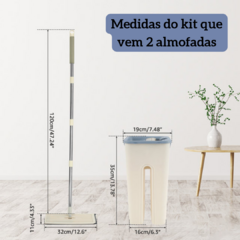 Flat Mop / Rodo de limpeza com balde lava e seca + refil em microfibra - comprar online