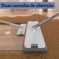 Flat Mop / Rodo de limpeza com balde lava e seca + refil em microfibra - comprar online