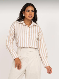 Camisa listra nude - comprar online