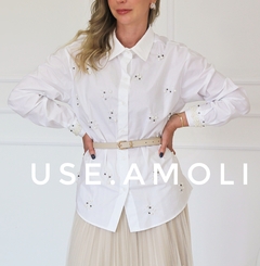 CAMISA OVER BRANCA AMOLI BRAND - loja online