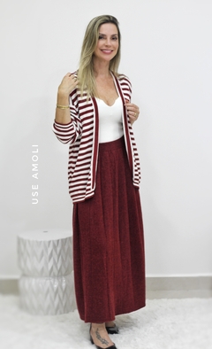 CARDIGAN LISTRADO EM TRICOT - comprar online