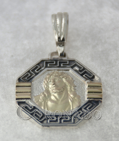 Medallas Octogonal con media guarda griega con duble - Coronado