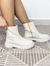 Bota Couro Off White Coturno