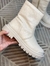 Bota Couro Off White Coturno - Adriana Li