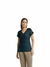 Blusa de mujer asimetrico encaje contraste canales, cuello v LISO CASUAL - tienda en línea