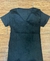 Blusa de mujer asimetrico encaje contraste canales, cuello v LISO CASUAL