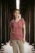 Blusa de mujer asimetrico encaje contraste canales, cuello v LISO CASUAL - comprar en línea